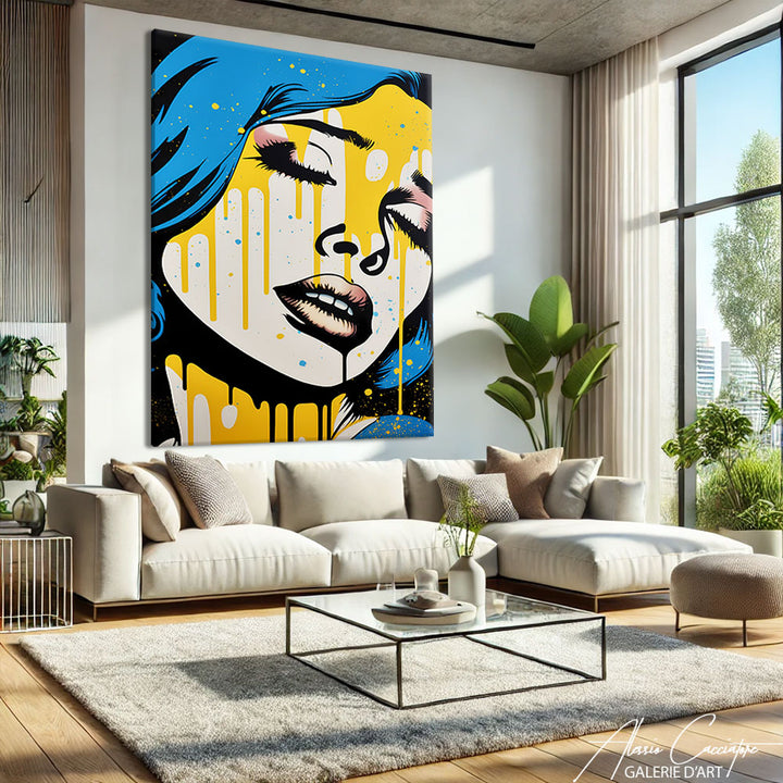 tableau pop art visage