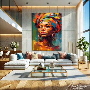 TABLEAU DE FEMME AFRICAINE
