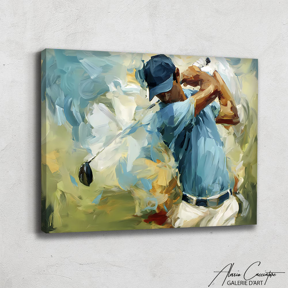 Tableau Golfeur Abstrait