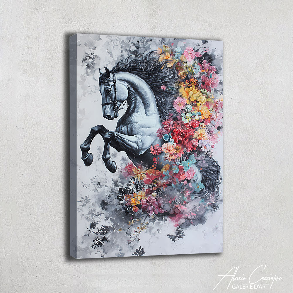Cadre Cheval Ancien