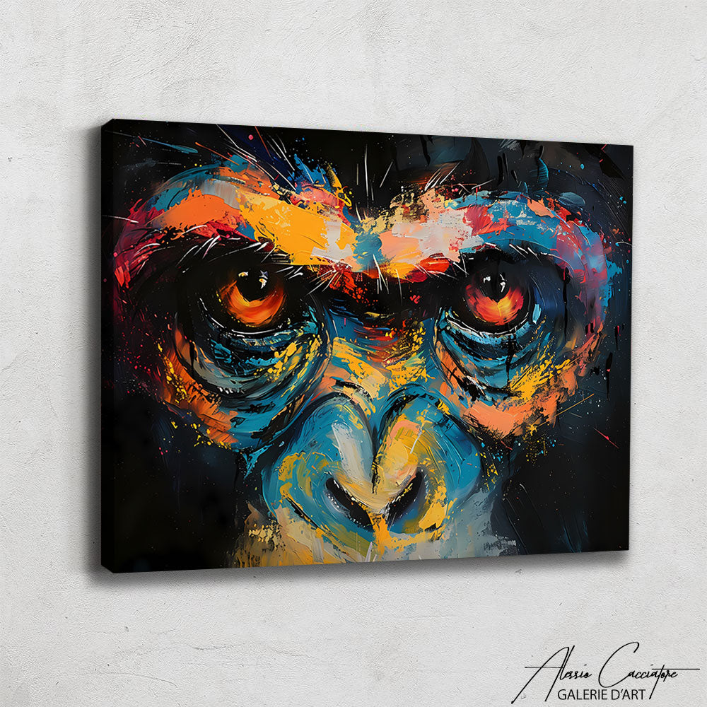Tableau Peinture de Singe