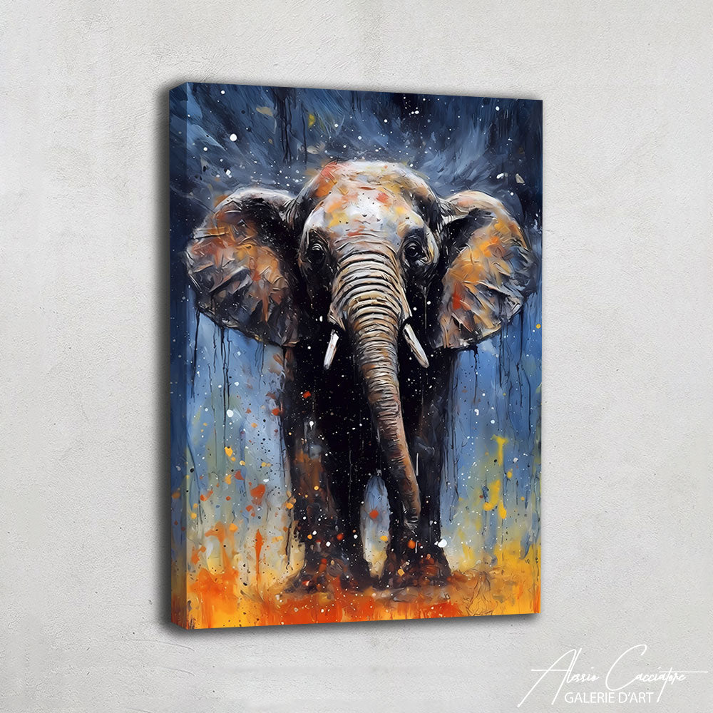 Toile Peinture Éléphant