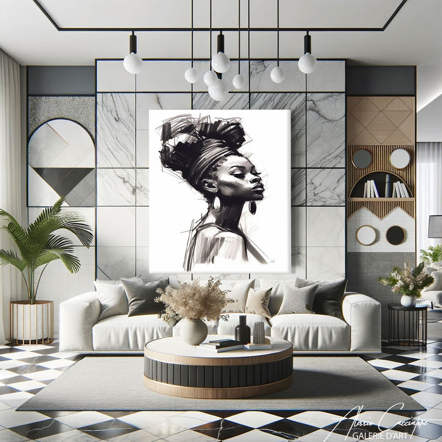 Peinture Femme Afrique – mise en situation