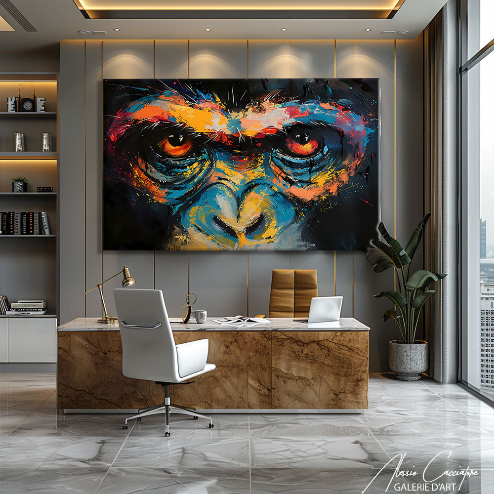 tableau pop art singe