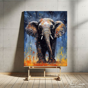 toile peinture elephant 