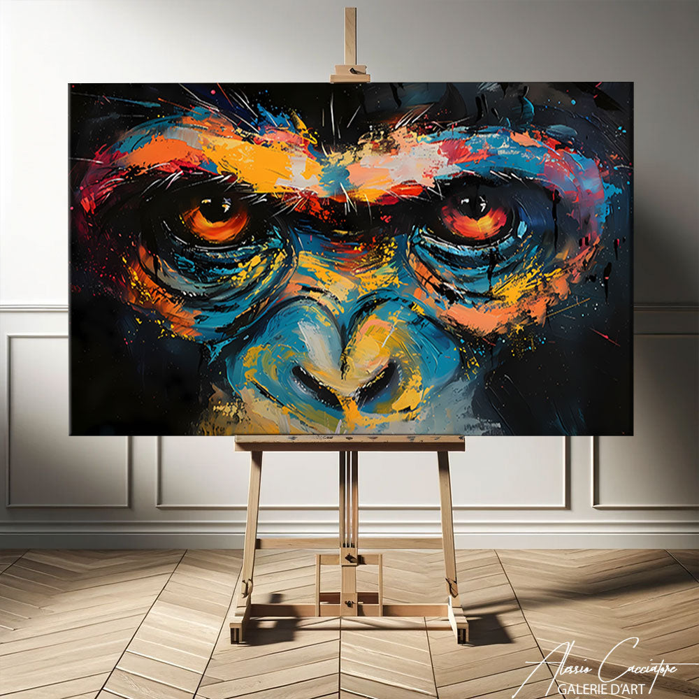 tableau peinture singe
