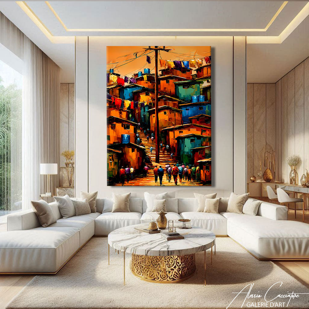 Peinture Africain Paysage