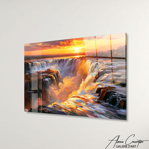 Cadre Peinture Cascade D'eau