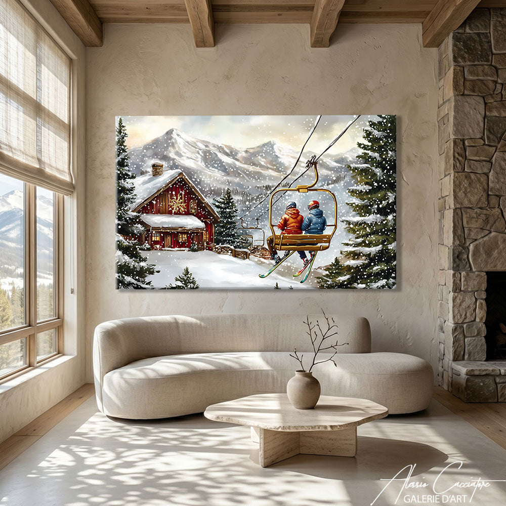 Peinture Neige Ski
