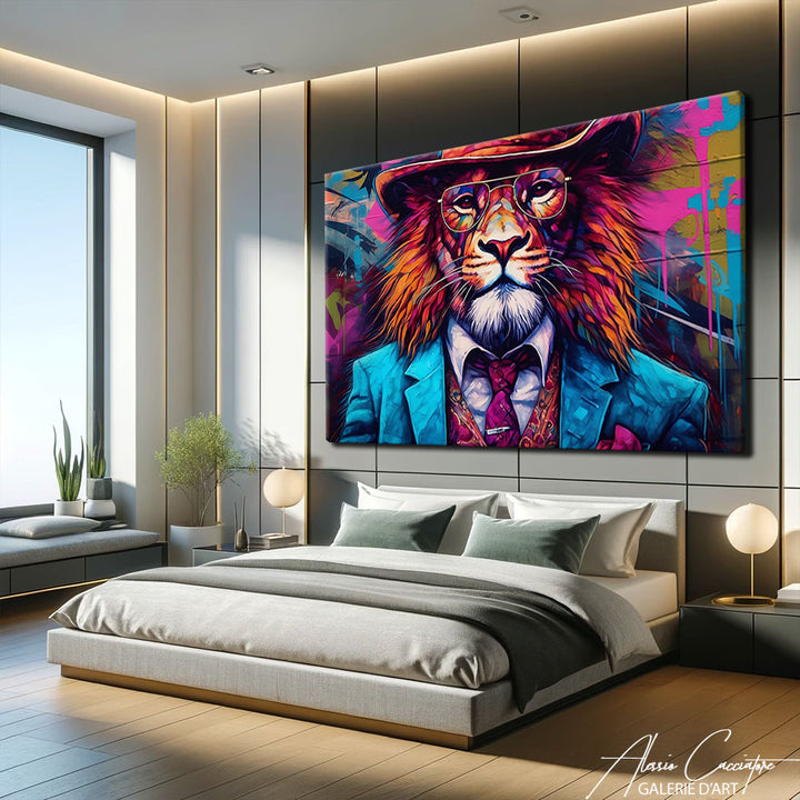 TABLEAU LION POP ART
