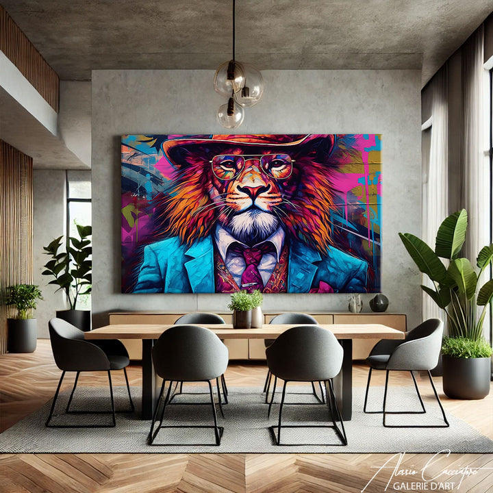 TABLEAU LION MODERNE
