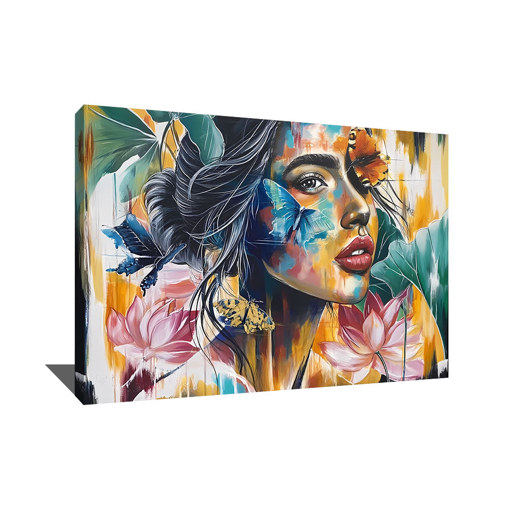 TABLEAU FILLE PAPILLON