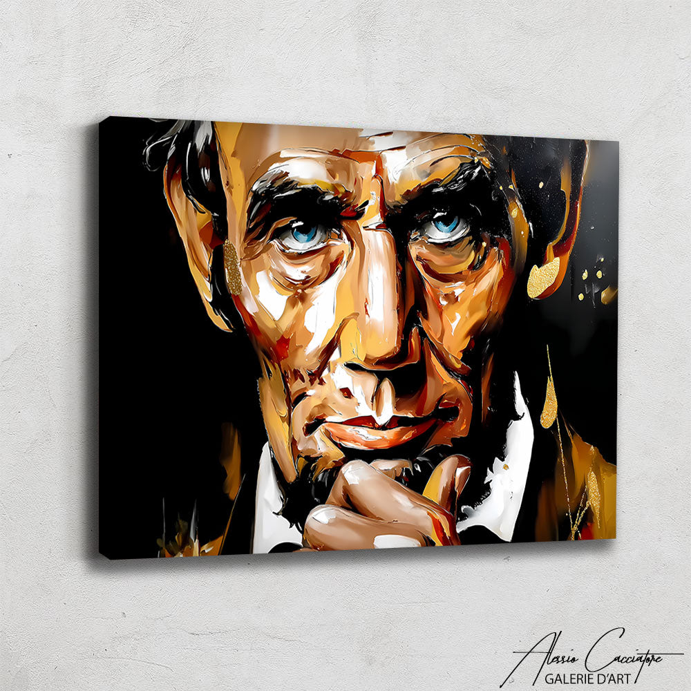 Tableau Abraham Lincoln Abstrait