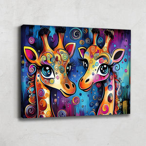 TABLEAU GIRAFES POP ART