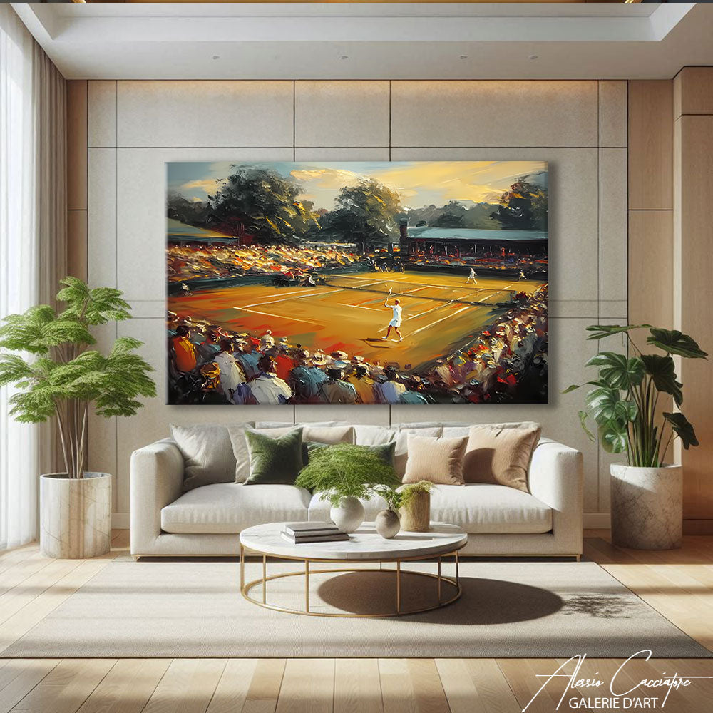 Tableau terrain de tennis