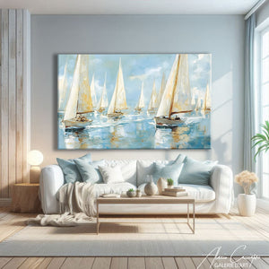 TABLEAU MARINE ABSTRAIT