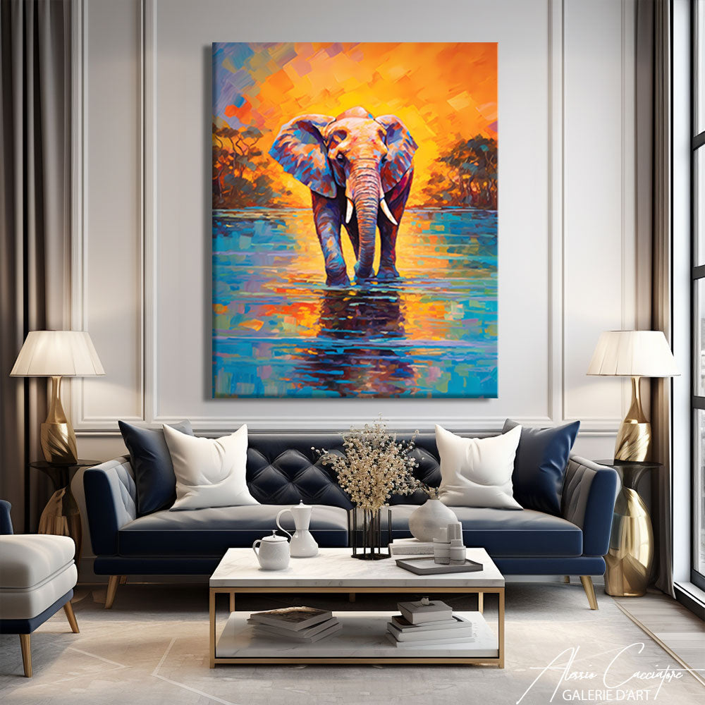 Peinture Couleur Éléphant