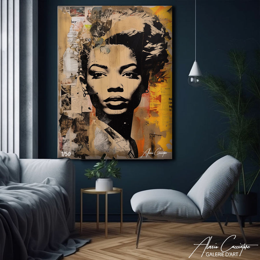 tableau collage street art – mise en situation