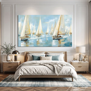 TABLEAU MARINE ABSTRAIT