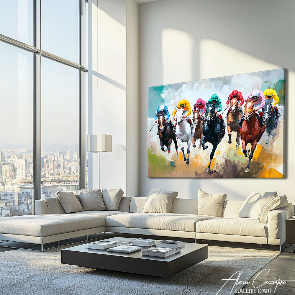 Tableau Cheval Abstrait