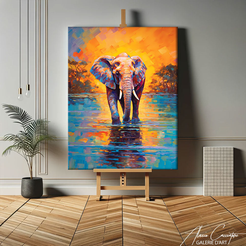 peinture abstraite elephant 