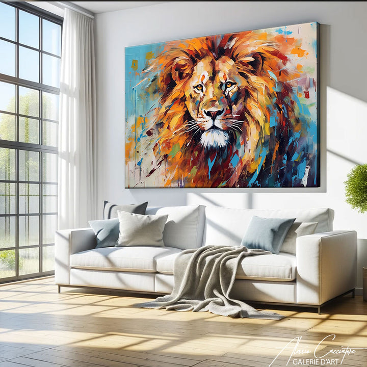 TABLEAU LION MODERNE
