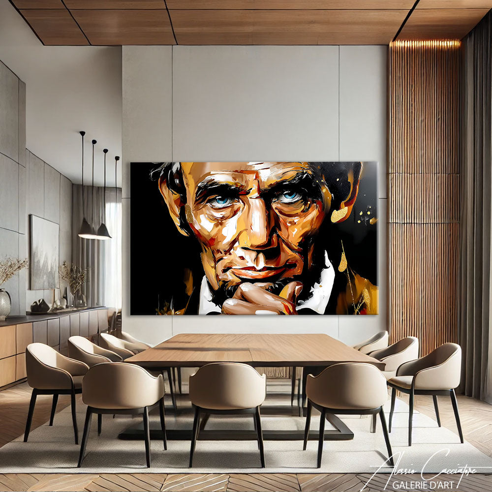 Tableau Abstrait Noir 