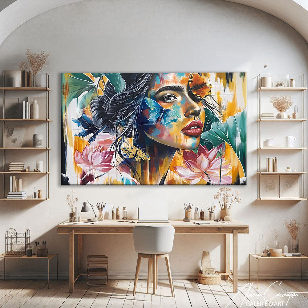 TABLEAU FILLE PAPILLON