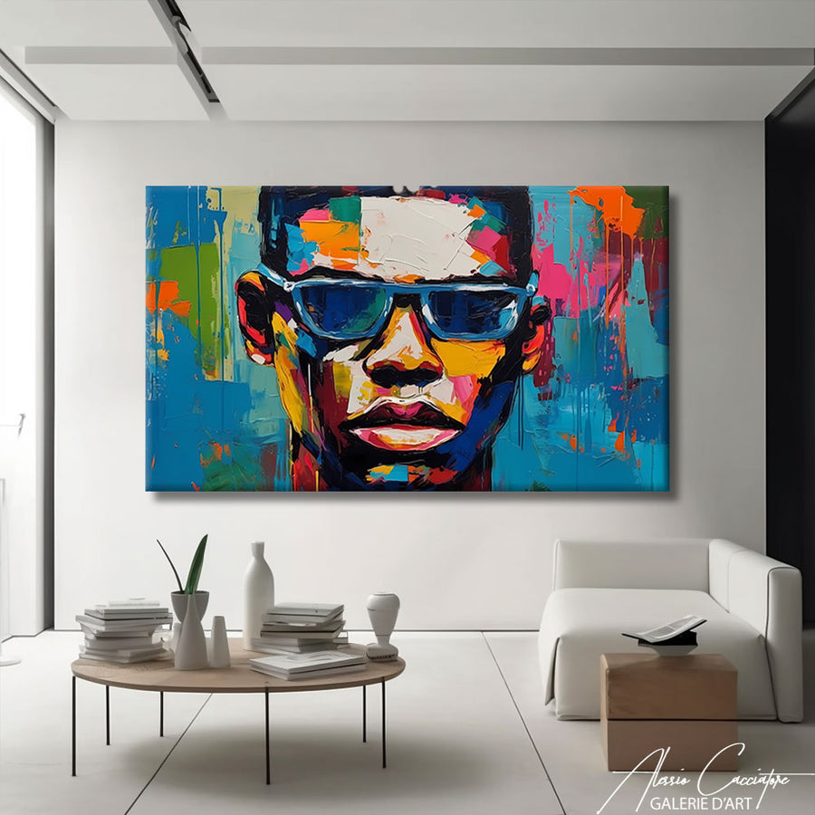 peinture homme africain – mise en situation