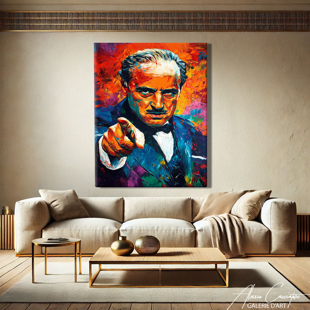 Tableau peinture salon
