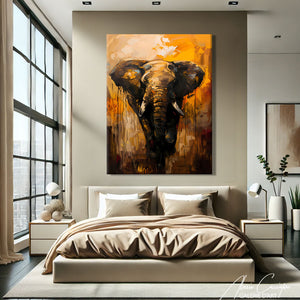tableau elephant peinture