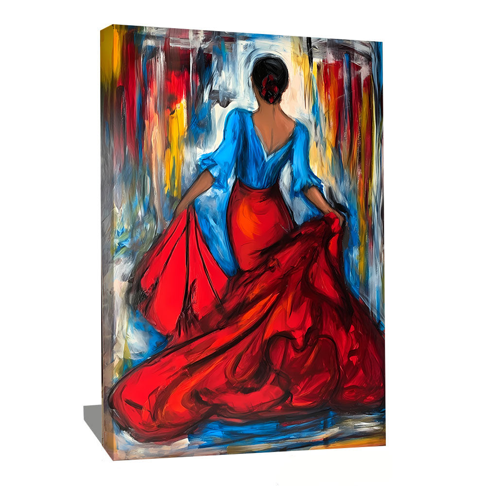 TABLEAU DANSEUSE FLAMENCO ABSTRAIT