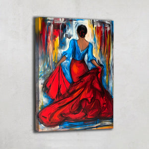 TABLEAU DANSEUSE FLAMENCO ABSTRAIT