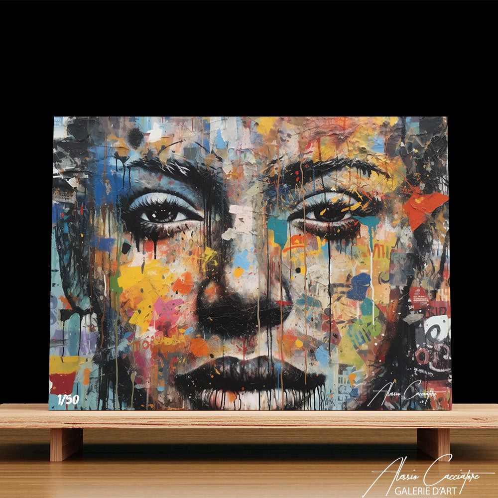 tableau street art coloré