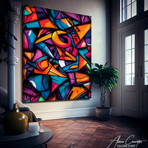 Tableau peinture salon
