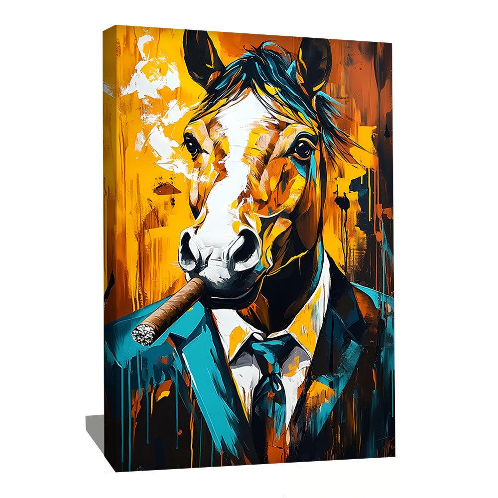 Tableau Cheval Cigare