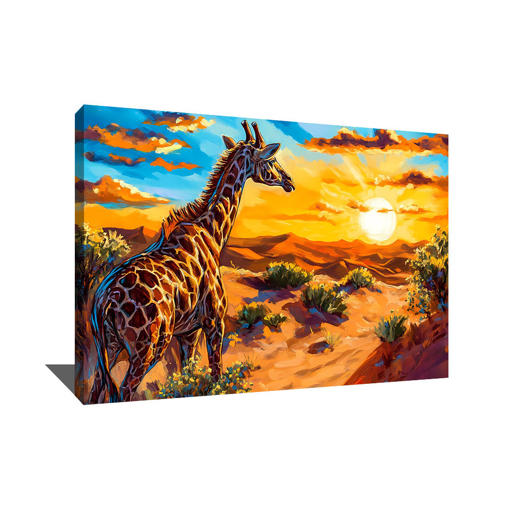 TABLEAU GIRAFE PAYSAGE