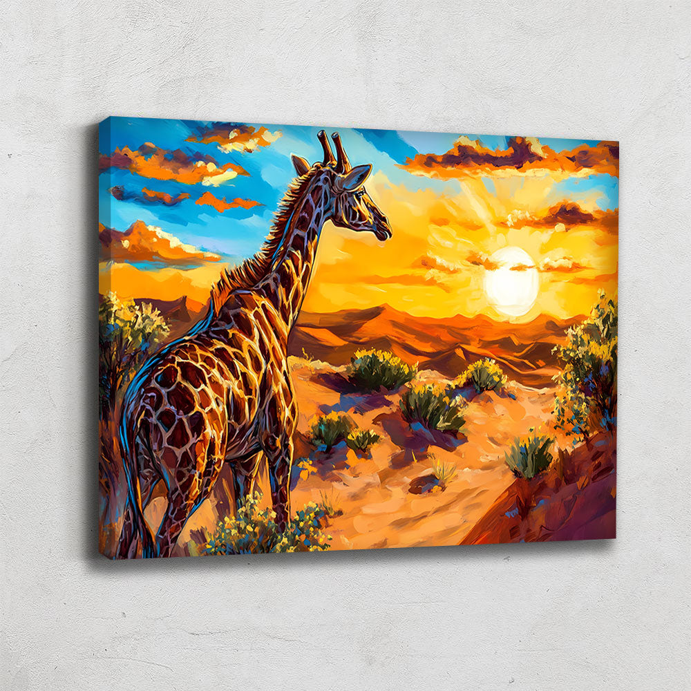 TABLEAU GIRAFE PAYSAGE