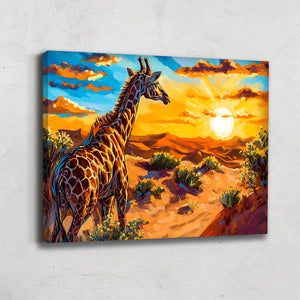 TABLEAU GIRAFE PAYSAGE