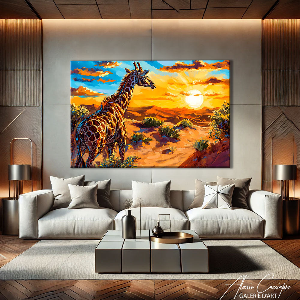 tableau coucher de soleil