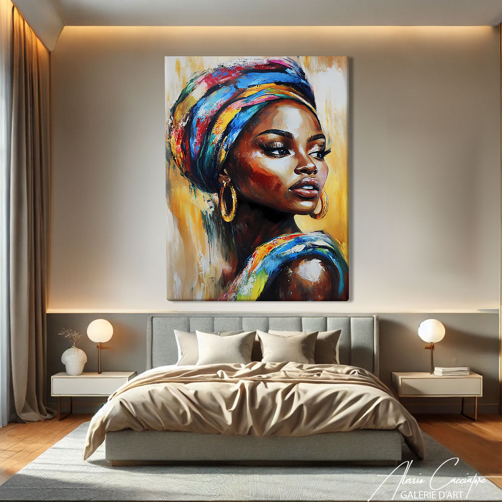 Toile Tete Femme Africaine