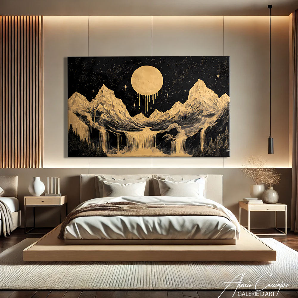 Tableau Montagne Abstraite