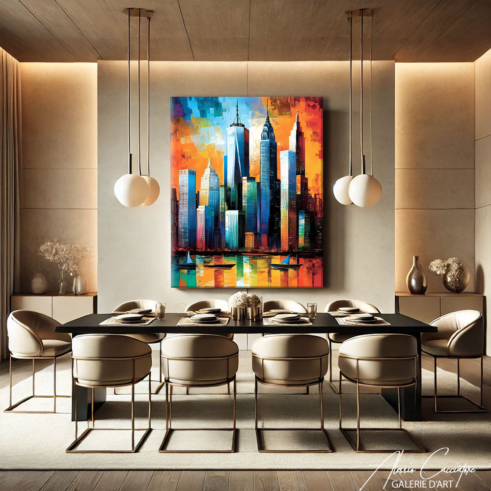 Grand tableau décoratif pour salon
