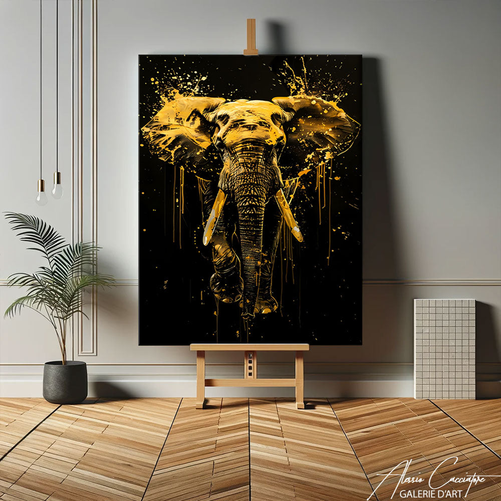 tableau éléphant moderne