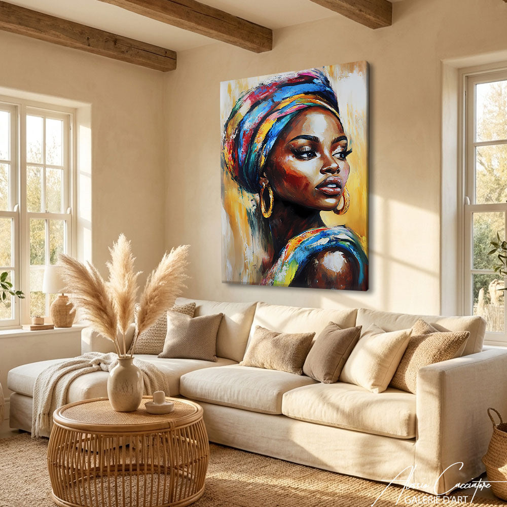 Décoration Murale Tete Femme Africaine