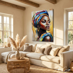 Décoration Murale Tete Femme Africaine