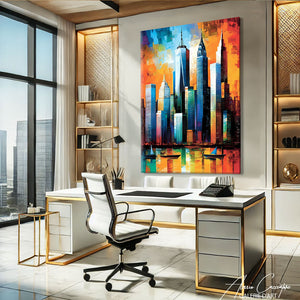 Tableau art déco salon
