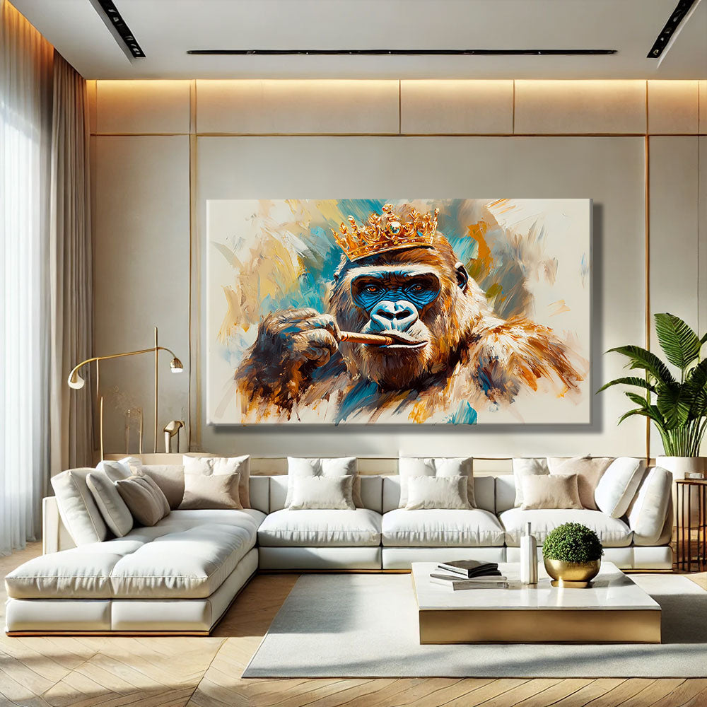 Tableau Gorille Couronne