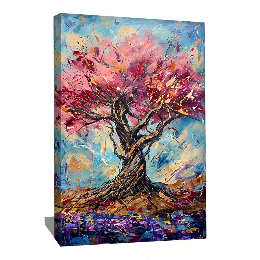 TABLEAU ARBRE DE VIE ROSE