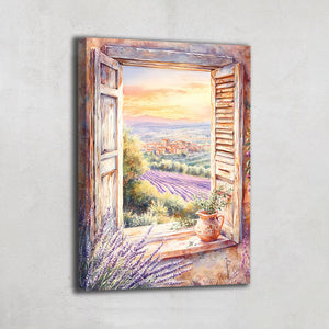 TABLEAU FENÊTRE OUVERTE SUR JARDIN